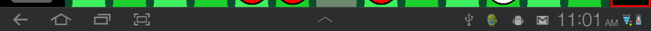 Android System Bar with Lights up